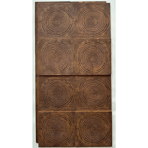Pannello murale decorativo con anello in legno PU Legno di poliuretano 1200 * 600 * 20 mm