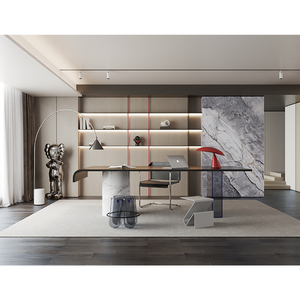 テレビの背景のための贅沢な高光沢大理石竹炭壁パネル