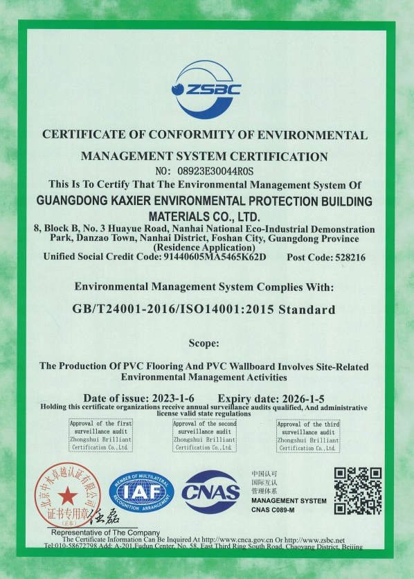 ISO140012015 sertifikaat